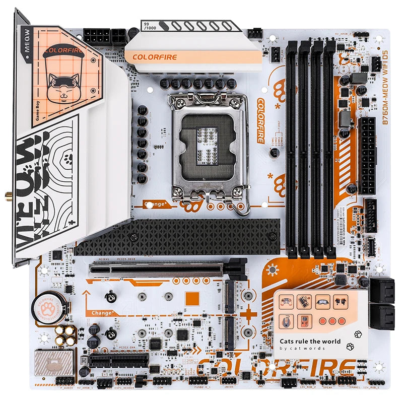 Motherboard B760M-MEOW WIFI D5 ORANGE
