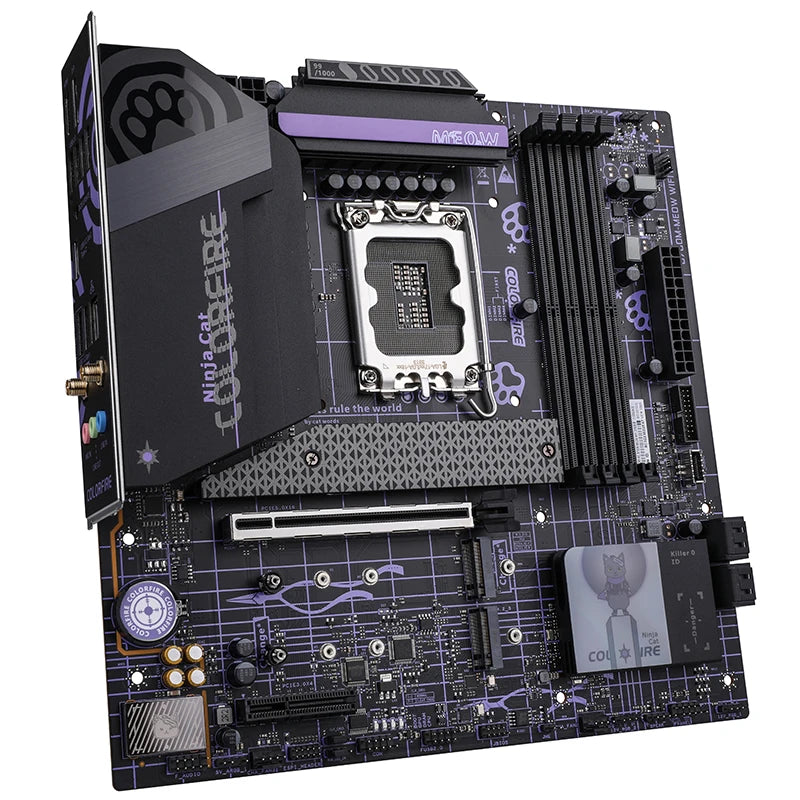 Motherboard B760M-MEOW WIFI D5 shadow purple