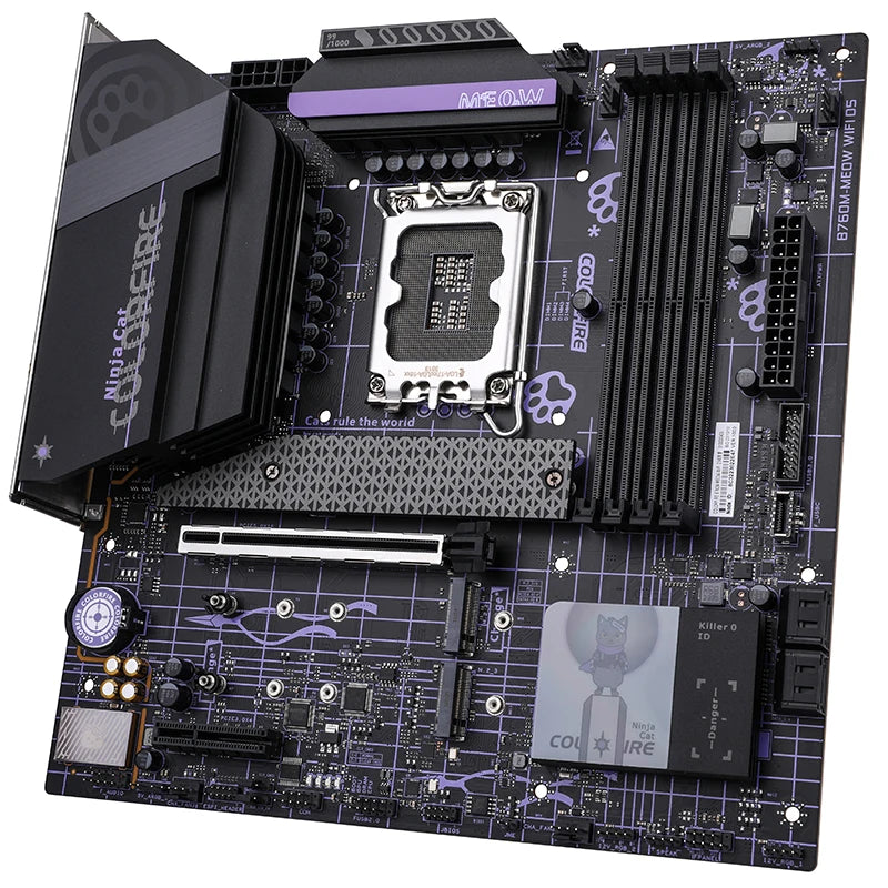 Motherboard B760M-MEOW WIFI D5 shadow purple