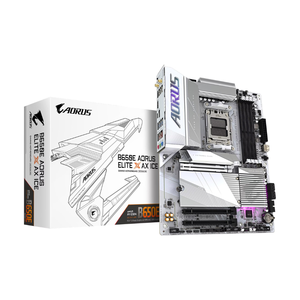 GIGABYTE B650E A ELITE X ICE AM5 4xDDR5 4xSATA 3xM.2