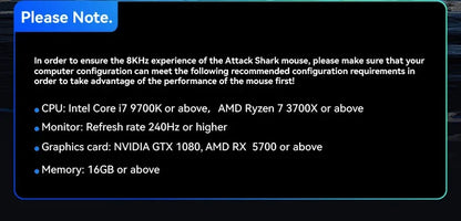 Attack Shark R6 8k Wireless Gaming Maus
