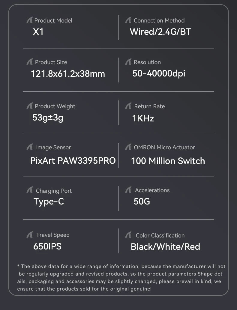 ATTACK SHARK X1 Wireless Gaming Maus