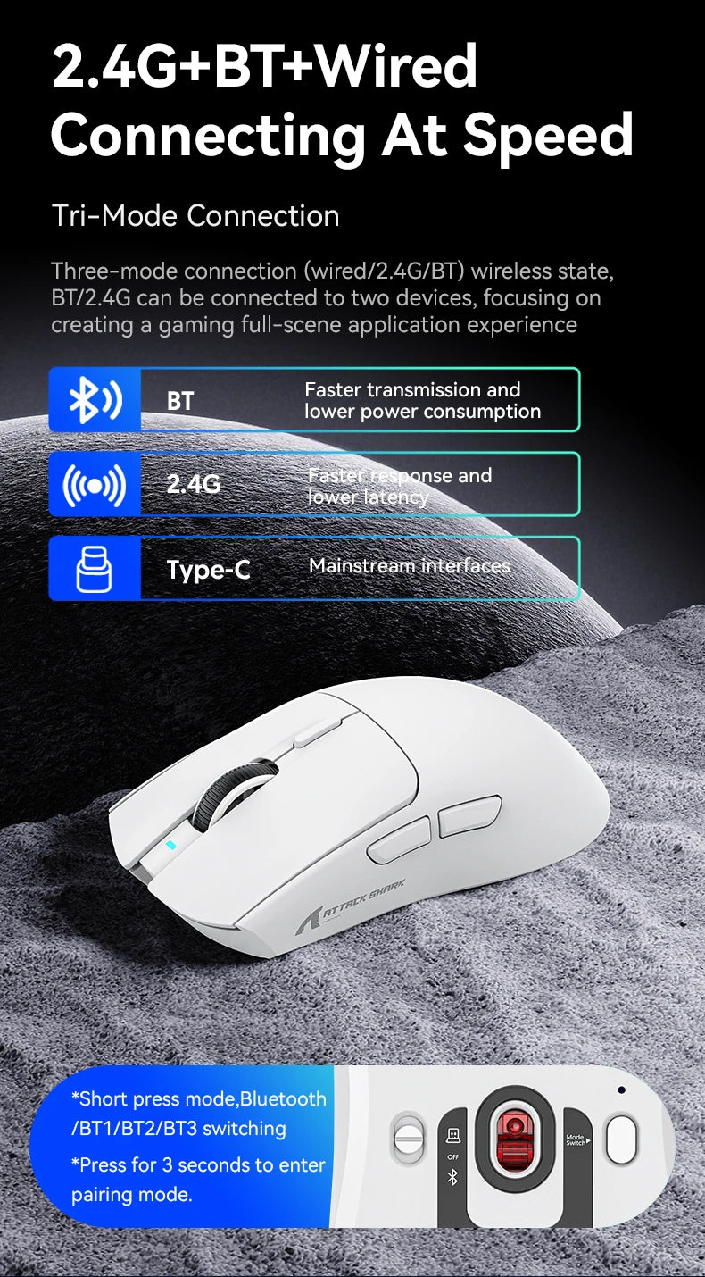 ATTACK SHARK X1 Wireless Gaming Maus