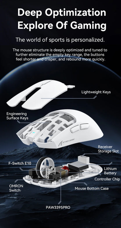 ATTACK SHARK X1 Wireless Gaming Maus
