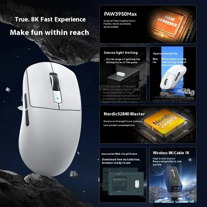 Attack Shark R6 8k Wireless Gaming Maus