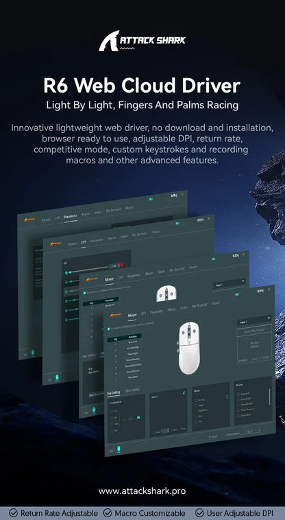 Attack Shark R6 8k Wireless Gaming Maus