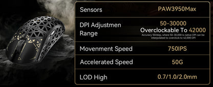 ATTACK SHARK R5 Ultra 39g Carbon Fiber 8000Hz Wireless Gaming Maus